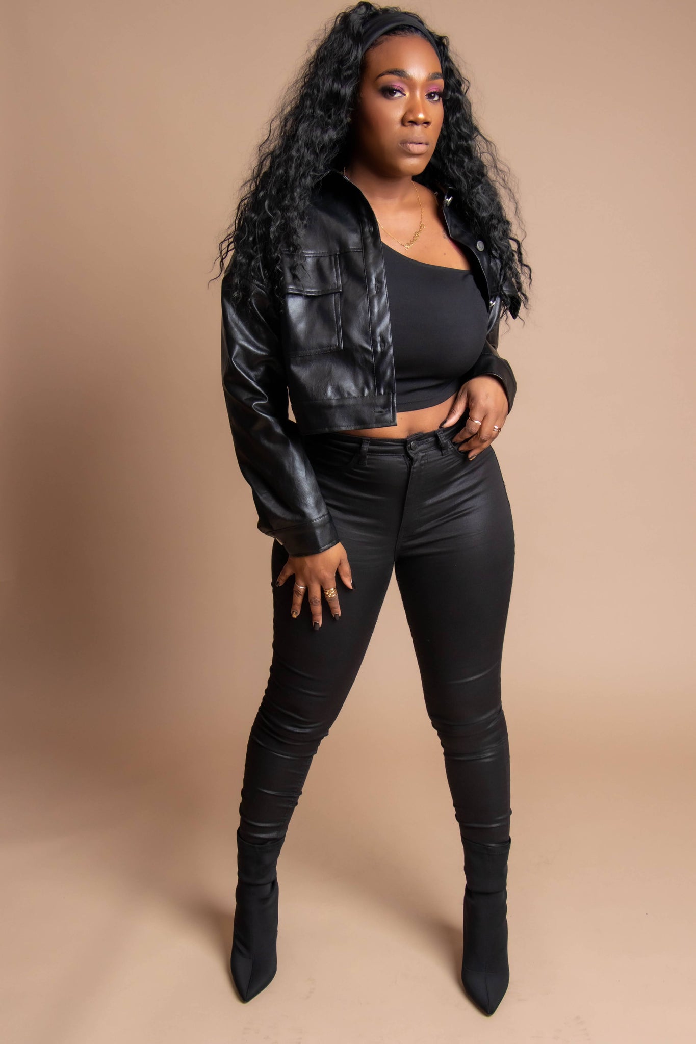 Makes Me Wonder - Faux Leather Jacket